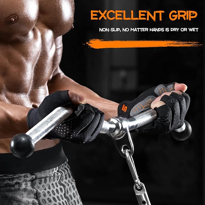 Workout Gloves with Grip & Breathable Fit