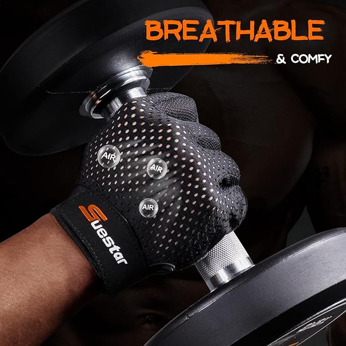 Workout Gloves with Grip & Breathable Fit