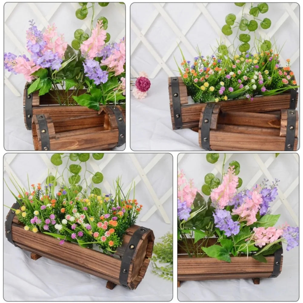 RustiBloom Wooden Planter Box