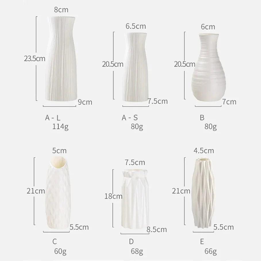 Decorative Nordic Plastic Flower Vase
