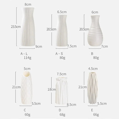 Decorative Nordic Plastic Flower Vase